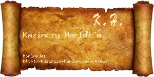 Kazinczy Harlám névjegykártya